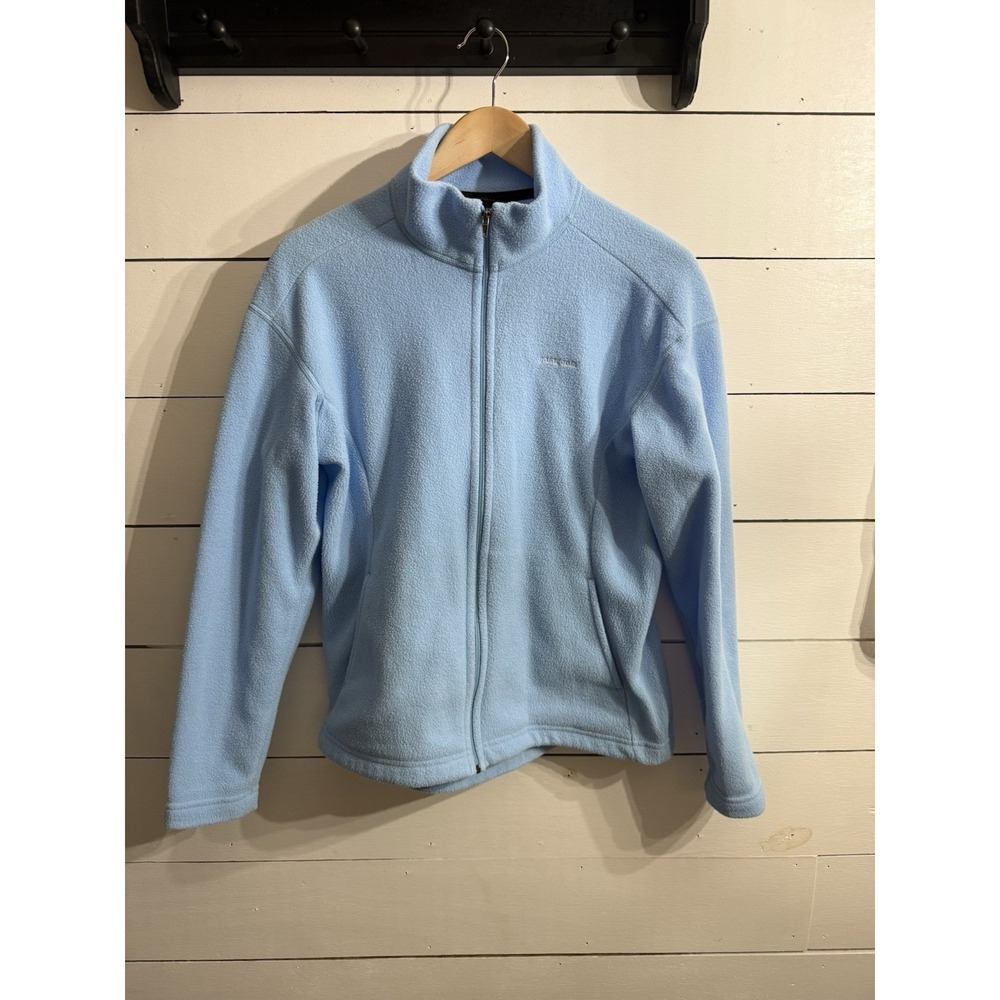 Patagonia Womens Jacket Large Blue Fleece Synchilla Full Zip Logo Gorpcore Hike